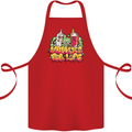 Spliff & Lighter Homies Funny Weed Cannabis Cotton Apron 100% Organic Red