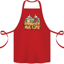 Spliff & Lighter Homies Funny Weed Cannabis Cotton Apron 100% Organic Red