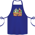 Spliff & Lighter Homies Funny Weed Cannabis Cotton Apron 100% Organic Royal Blue