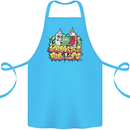 Spliff & Lighter Homies Funny Weed Cannabis Cotton Apron 100% Organic Turquoise