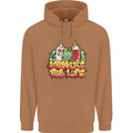 Spliff & Lighter Homies Funny Weed Cannabis Mens 80% Cotton Hoodie Caramel Latte
