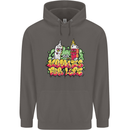 Spliff & Lighter Homies Funny Weed Cannabis Mens 80% Cotton Hoodie Charcoal