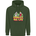 Spliff & Lighter Homies Funny Weed Cannabis Mens 80% Cotton Hoodie Forest Green