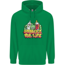 Spliff & Lighter Homies Funny Weed Cannabis Mens 80% Cotton Hoodie Irish Green
