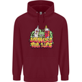 Spliff & Lighter Homies Funny Weed Cannabis Mens 80% Cotton Hoodie Maroon