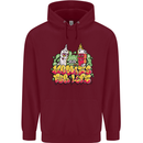 Spliff & Lighter Homies Funny Weed Cannabis Mens 80% Cotton Hoodie Maroon