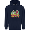 Spliff & Lighter Homies Funny Weed Cannabis Mens 80% Cotton Hoodie Navy Blue