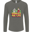 Spliff & Lighter Homies Funny Weed Cannabis Mens Long Sleeve T-Shirt Charcoal