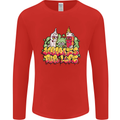Spliff & Lighter Homies Funny Weed Cannabis Mens Long Sleeve T-Shirt Red