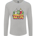 Spliff & Lighter Homies Funny Weed Cannabis Mens Long Sleeve T-Shirt Sports Grey