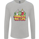 Spliff & Lighter Homies Funny Weed Cannabis Mens Long Sleeve T-Shirt Sports Grey
