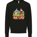 Spliff & Lighter Homies Funny Weed Cannabis Mens Sweatshirt Jumper Black