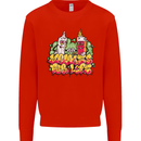 Spliff & Lighter Homies Funny Weed Cannabis Mens Sweatshirt Jumper Bright Red
