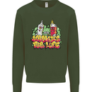 Spliff & Lighter Homies Funny Weed Cannabis Mens Sweatshirt Jumper Forest Green