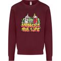 Spliff & Lighter Homies Funny Weed Cannabis Mens Sweatshirt Jumper Maroon