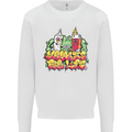 Spliff & Lighter Homies Funny Weed Cannabis Mens Sweatshirt Jumper White