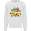Spliff & Lighter Homies Funny Weed Cannabis Mens Sweatshirt Jumper White