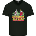 Spliff & Lighter Homies Funny Weed Cannabis Mens V-Neck Cotton T-Shirt Black