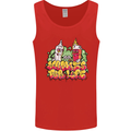Spliff & Lighter Homies Funny Weed Cannabis Mens Vest Tank Top Red