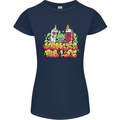 Spliff & Lighter Homies Funny Weed Cannabis Womens Petite Cut T-Shirt Navy Blue