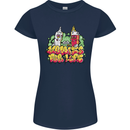Spliff & Lighter Homies Funny Weed Cannabis Womens Petite Cut T-Shirt Navy Blue