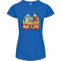 Spliff & Lighter Homies Funny Weed Cannabis Womens Petite Cut T-Shirt Royal Blue