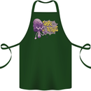 Spore Me the Details Funny Mushroom Cotton Apron 100% Organic Forest Green