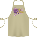Spore Me the Details Funny Mushroom Cotton Apron 100% Organic Khaki