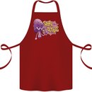Spore Me the Details Funny Mushroom Cotton Apron 100% Organic Maroon