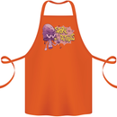 Spore Me the Details Funny Mushroom Cotton Apron 100% Organic Orange