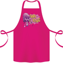 Spore Me the Details Funny Mushroom Cotton Apron 100% Organic Pink