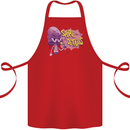 Spore Me the Details Funny Mushroom Cotton Apron 100% Organic Red