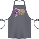 Spore Me the Details Funny Mushroom Cotton Apron 100% Organic Steel