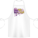 Spore Me the Details Funny Mushroom Cotton Apron 100% Organic White
