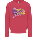 Spore Me the Details Funny Mushroom Kids Sweatshirt Jumper Heliconia