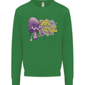 Spore Me the Details Funny Mushroom Kids Sweatshirt Jumper Irish Green
