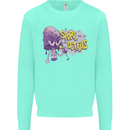 Spore Me the Details Funny Mushroom Kids Sweatshirt Jumper Peppermint