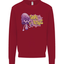 Spore Me the Details Funny Mushroom Kids Sweatshirt Jumper Red