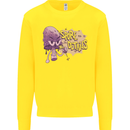Spore Me the Details Funny Mushroom Kids Sweatshirt Jumper Yellow