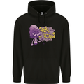 Spore Me the Details Funny Mushroom Mens 80% Cotton Hoodie Black