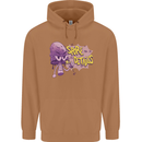 Spore Me the Details Funny Mushroom Mens 80% Cotton Hoodie Caramel Latte
