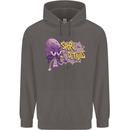 Spore Me the Details Funny Mushroom Mens 80% Cotton Hoodie Charcoal