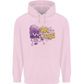 Spore Me the Details Funny Mushroom Mens 80% Cotton Hoodie Light Pink