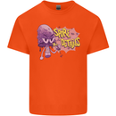 Spore Me the Details Funny Mushroom Mens Cotton T-Shirt Tee Top Orange