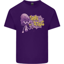 Spore Me the Details Funny Mushroom Mens Cotton T-Shirt Tee Top Purple