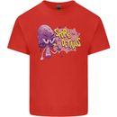 Spore Me the Details Funny Mushroom Mens Cotton T-Shirt Tee Top Red