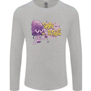 Spore Me the Details Funny Mushroom Mens Long Sleeve T-Shirt Sports Grey