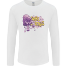 Spore Me the Details Funny Mushroom Mens Long Sleeve T-Shirt White