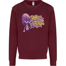 Spore Me the Details Funny Mushroom Mens Sweatshirt Jumper Maroon