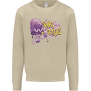 Spore Me the Details Funny Mushroom Mens Sweatshirt Jumper Sand